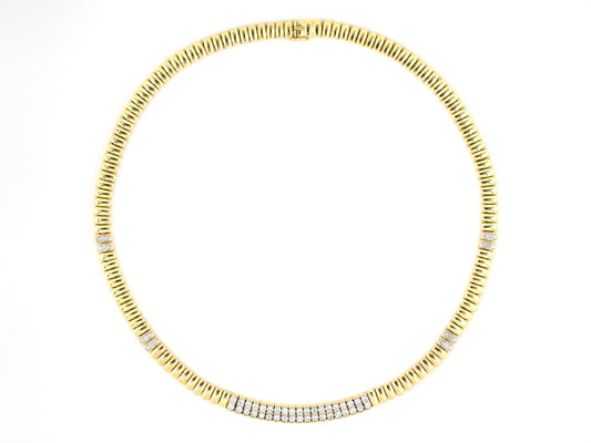 42504 - Gold Diamond Flexible Link Necklace