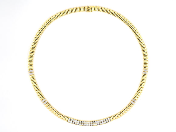 42504 - Gold Diamond Flexible Link Necklace