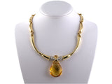 42506 - Gold Citrine Diamond Necklace