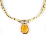 42506 - Gold Citrine Diamond Necklace