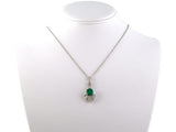 42509 - Yard Platinum Diamond AGL Colombian Emerald Pendant Necklace