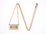 42566 - Gold "George" Name Plate Pendant Necklace