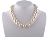 42651 - SOLD - Gold South Sea Pearl Diamond Ball Necklace