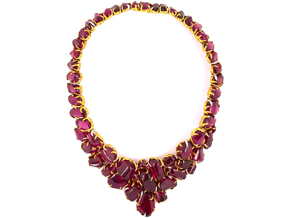 42658 - Circa 2000 Lee Buckingham Gold Platinum Rubellite Diamond Necklace