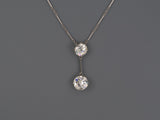 42675 - SOLD - Art Deco Platinum Diamond Pendant Necklace