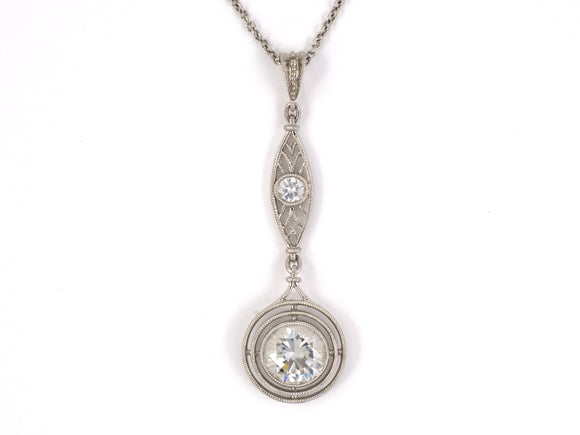 42828 - Platinum Diamond Tiered Pendant