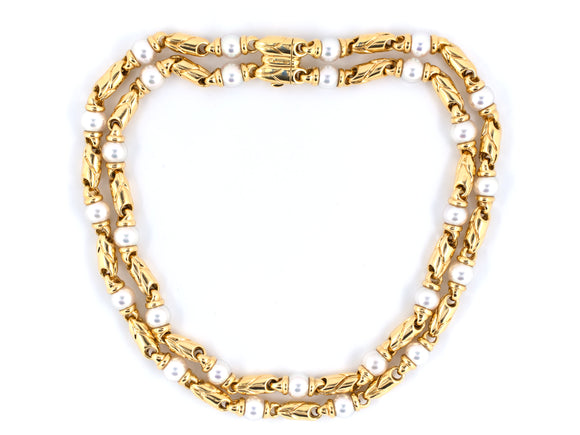 Bvlgari 18K Rose Gold Mother of Pearl Pendant Necklace – STYLISHTOP