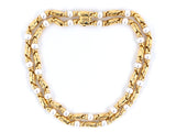 42904 - Circa 2003 Bulgari Passo Doppio Gold Pearl Necklace