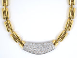 42970 - SOLD - Gold Diamond Panther Link Necklace