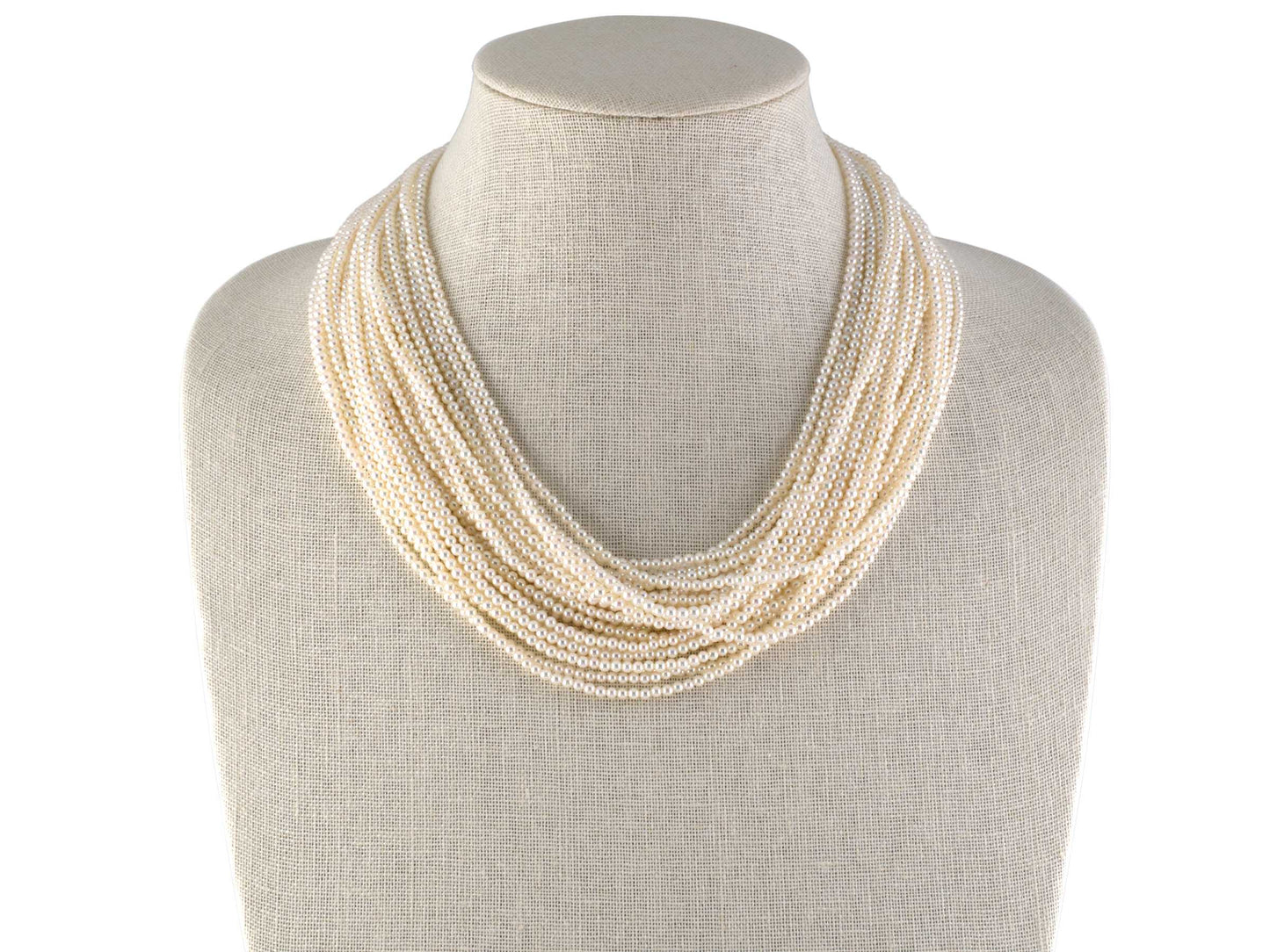 42994 - Schlumberger Tiffany Masse Platinum Gold Diamond Emerald Turquoise Pearl Nesting Torsade Necklace