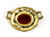 43117 - Circa 1999 Judith Ripka Gold Diamond Rhodolite Garnet Necklace Ornament