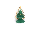 43124 - Gold Aventurine Buddha Charm Pendant