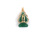 43124 - Gold Aventurine Buddha Charm Pendant