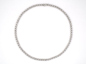 43189 - SOLD - Gold Diamond Tank Link Necklace