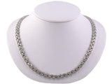 43189 - SOLD - Gold Diamond Tank Link Necklace