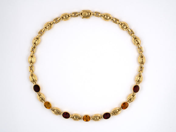 43199 - Bulgari Gold Citrine Necklace
