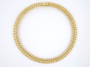 43236 - Circa 1985 Tiffany Vannerie Gold Mesh Necklace