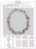 43270 - Tiffany Gold Palladium AGLSapphire Padparadscha Diamond Ruby Pearl Necklace