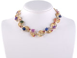 43270 - Tiffany Gold Palladium AGLSapphire Padparadscha Diamond Ruby Pearl Necklace