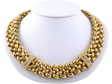 43282 - Abel & Zimmerman Gold Diamond Woven Necklace