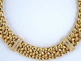 43282 - Abel & Zimmerman Gold Diamond Woven Necklace