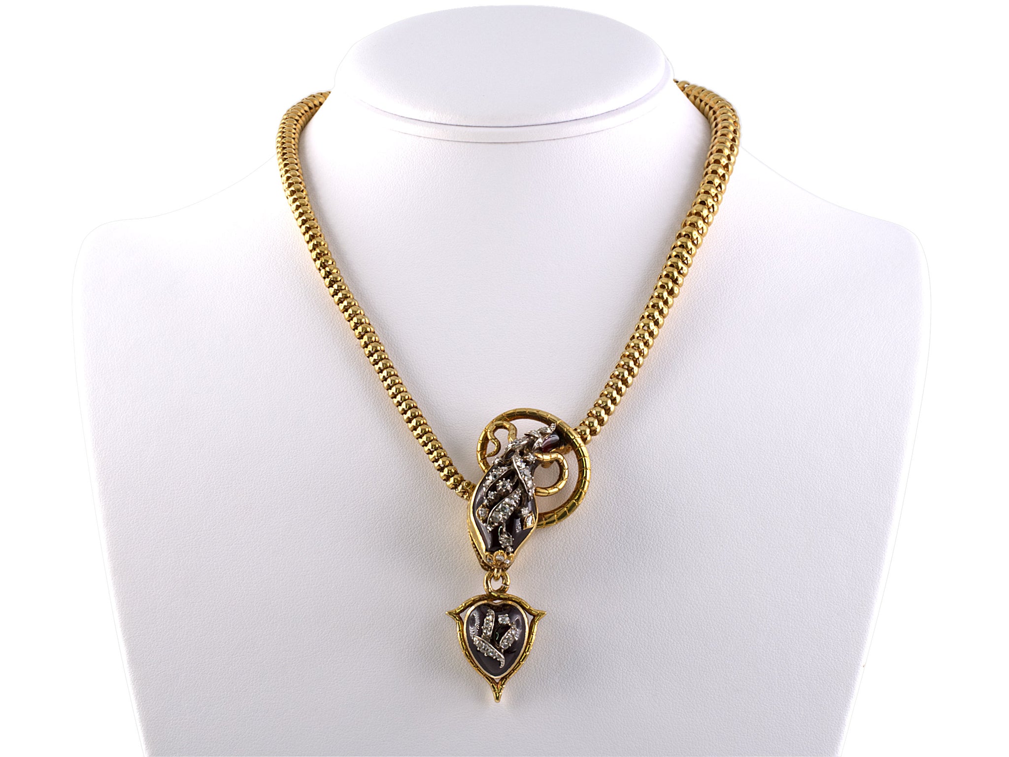 Diamond Snake Necklace, Women's Fashion, Jewelry & Organizers, Necklaces on  Carousell