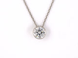 43320 - SOLD - Platinum Diamond Solitaire Pendant Necklace