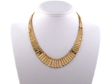 43325 - SOLD - Circa 1950 Gold Tapered Bib Necklace