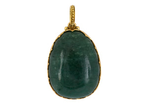 43326 - Circa 1970 Buccellati Gold Aventurine Aquarius Pendant