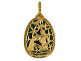 43326 - Circa 1970 Buccellati Gold Aventurine Aquarius Pendant