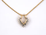 43353 - SOLD - Gold Diamond Heart Pendant Necklace