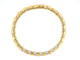 43358 - Gold Diamond Triangle Link Necklace