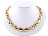 43358 - Gold Diamond Triangle Link Necklace