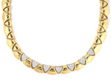 43358 - Gold Diamond Triangle Link Necklace