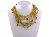 43378 - Nicholas Varney Gold Peridot Tourmaline Citrine Necklace