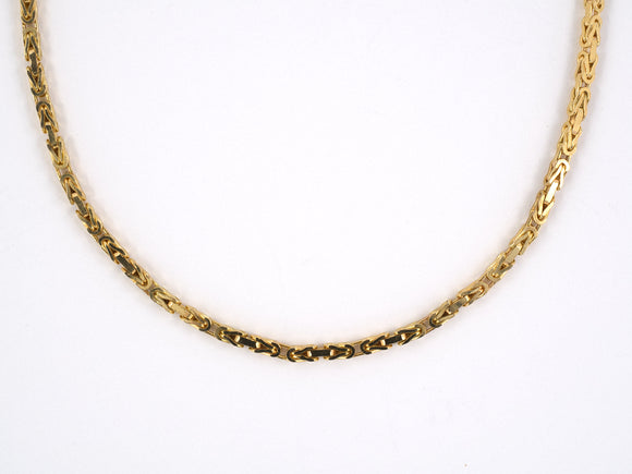 43413 - SOLD - Gold Box Chain Necklace