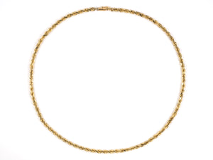 43418 - Gold Twist Rope Chain Necklace