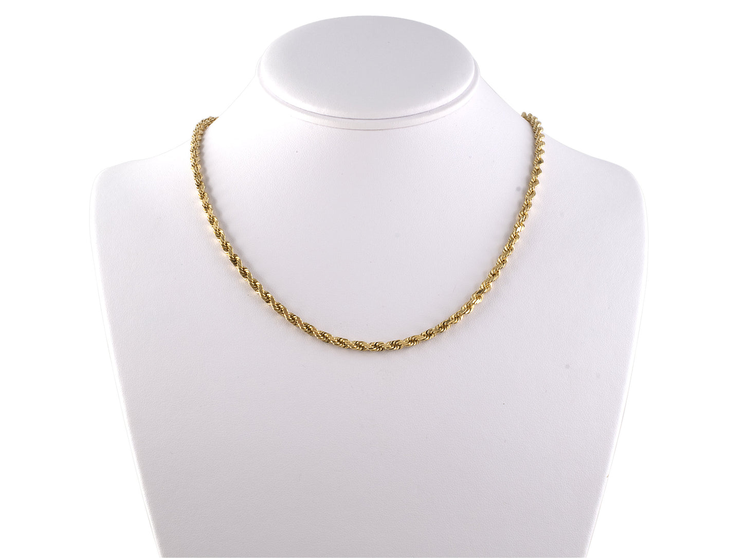 43418 - Gold Twist Rope Chain Necklace