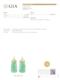 43419 - SOLD - Gold GIA Jadeite Drop Pendant Necklace