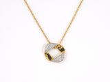 43476 - Verdura Platinum Gold Diamond Pendant Necklace