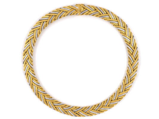 43492 - Circa 2009 Buccellati FIAMMATO Gold Woven Necklace
