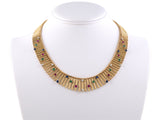 43542 - Gold Platinum Diamond Emerald Ruby Sapphire Necklace
