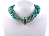 43546 - Gold Turquoise Bead Necklace