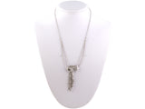 43558 - Platinum Diamond Ribbon Bow Bib Necklace