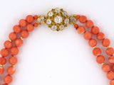 43574 - Victorian Gold Diamond Coral Necklace