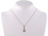 43589 - SOLD - Platinum Diamond Merry Widow Pendant Necklace