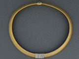 43597 - Roberto Coin Gold Diamond Mother Of Pearl Choker Necklace