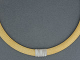 43597 - Roberto Coin Gold Diamond Mother Of Pearl Choker Necklace