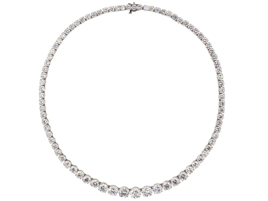 43642 - Platinum GIA Diamond Riviere Necklace