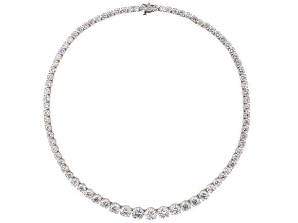 43642 - Platinum GIA Diamond Riviere Necklace